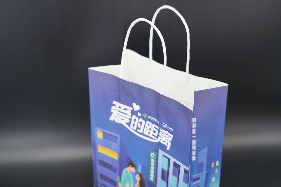 Takeaway Custom Printed Paper Bags For Food Packaging Industry FSC